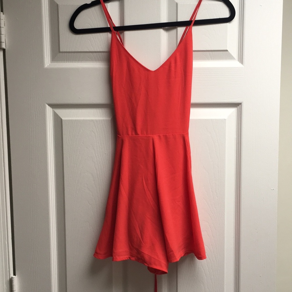 Orange Express Romper